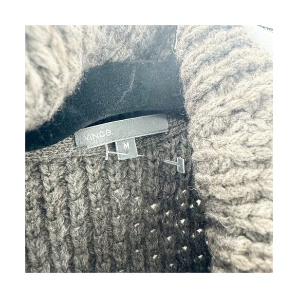 VINCE Honeycomb Yak And Wool Sweater Cardigan Jacket Waffle-Knit Women’s Size M - Picture 7 of 11